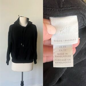 H&M Women’s Black XS Hoodie Sweatshirt